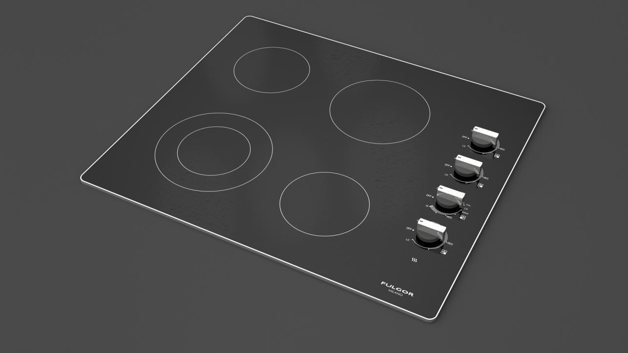 24" RADIANT COOKTOP WITH KNOBS Fulgor Milano